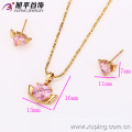 62587-Xuping Artificial Wedding Jewelry Woman Jewelry Set with 18K Gold Plated